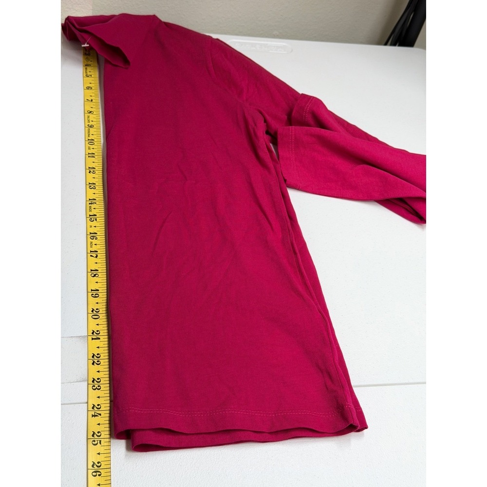 J Crew Top Womens Small Pink Tissue Turtleneck Long Sleeve Staple 100% Cotton - Picture 13 of 13